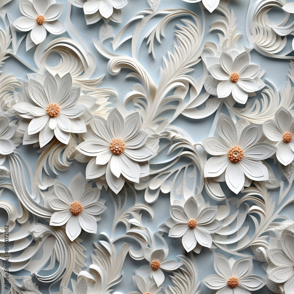 3D Papercraft Floral Design 3D Papercraft Floral Design
