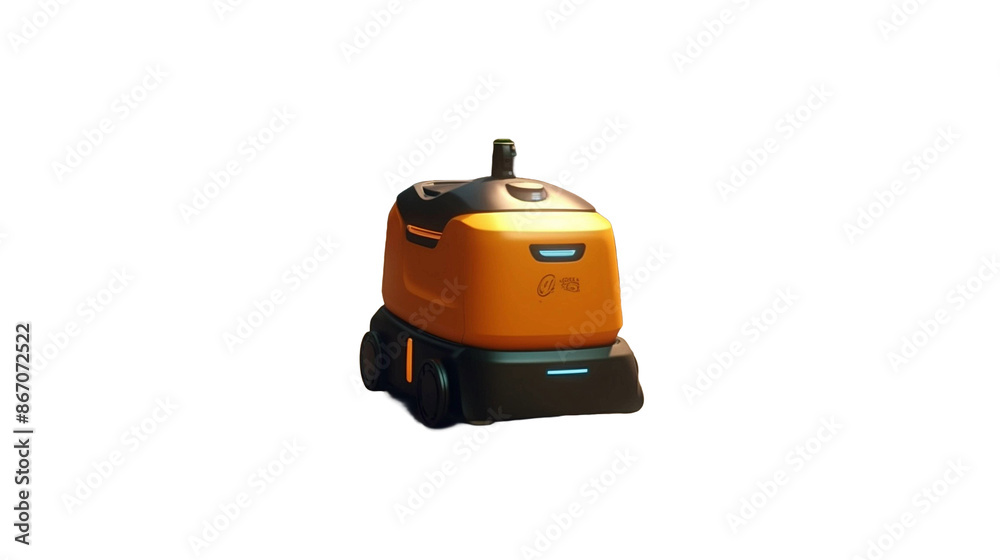 Automated guided vehicle in logistics Isolated on transparent background Automated guided vehicle in logistics Isolated on transparent background
