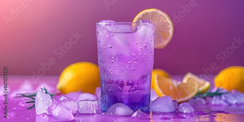 glass of puple lemonade 