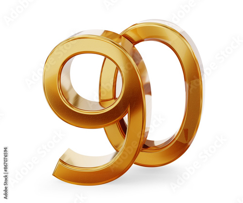 90, ninety, number golden m...
