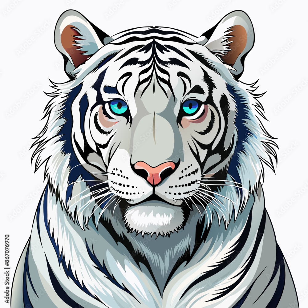 white tiger full body ,real style, white background white tiger full body ,real style, white background