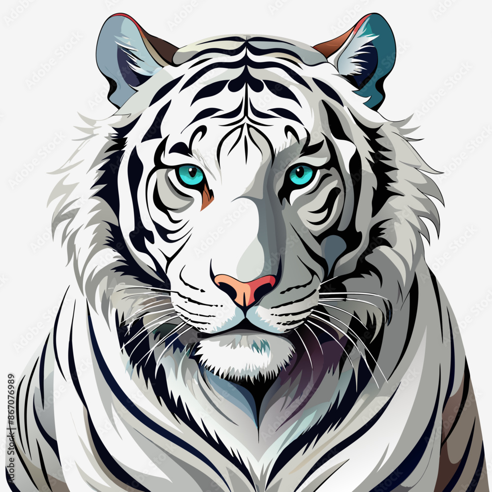 white tiger full body ,real style, white background white tiger full body ,real style, white background