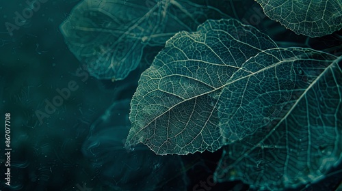 Green tropical plant close-up