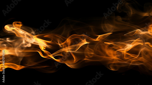 A black and orange background with smoke and fire