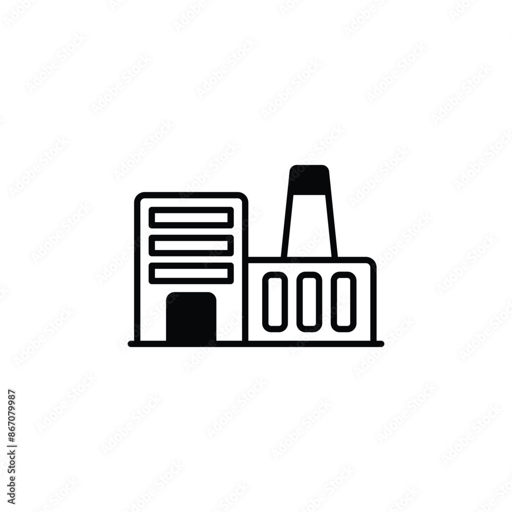 Industry icon design with white background stock illustration