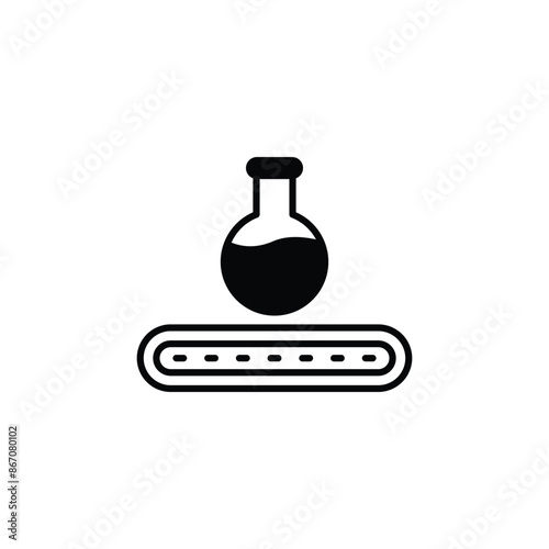 Chemicals icon design with white background stock illustration