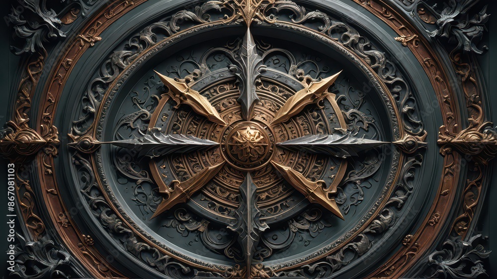 Ornate Compass Design. Ornate Compass Design.