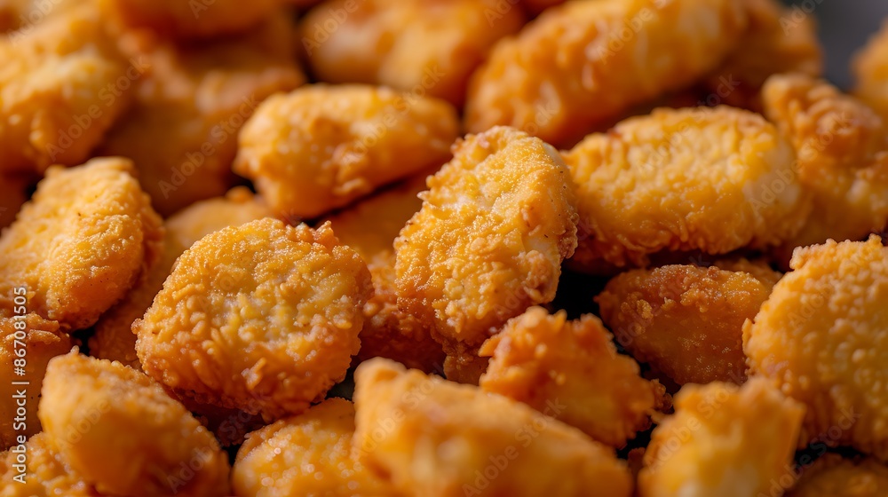 top view of delicious and tasty chicken nuggets top view of delicious and tasty chicken nuggets