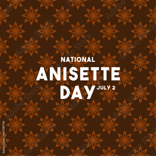 National Anisette Day. July 2. Seamless pattern. Flat design vector.