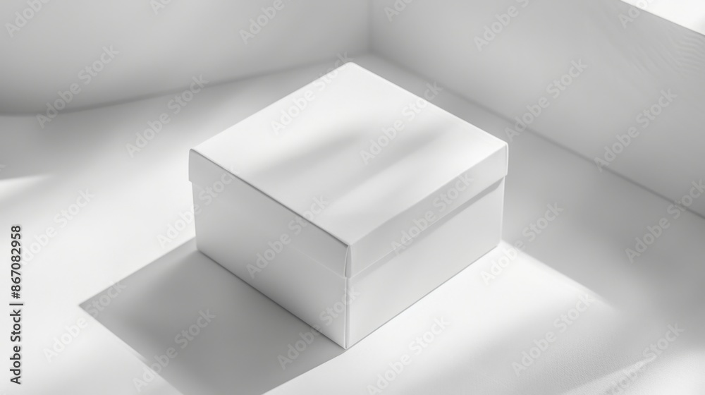 Minimalist White Box with Soft Shadows - Generative AI Minimalist White Box with Soft Shadows - Generative AI