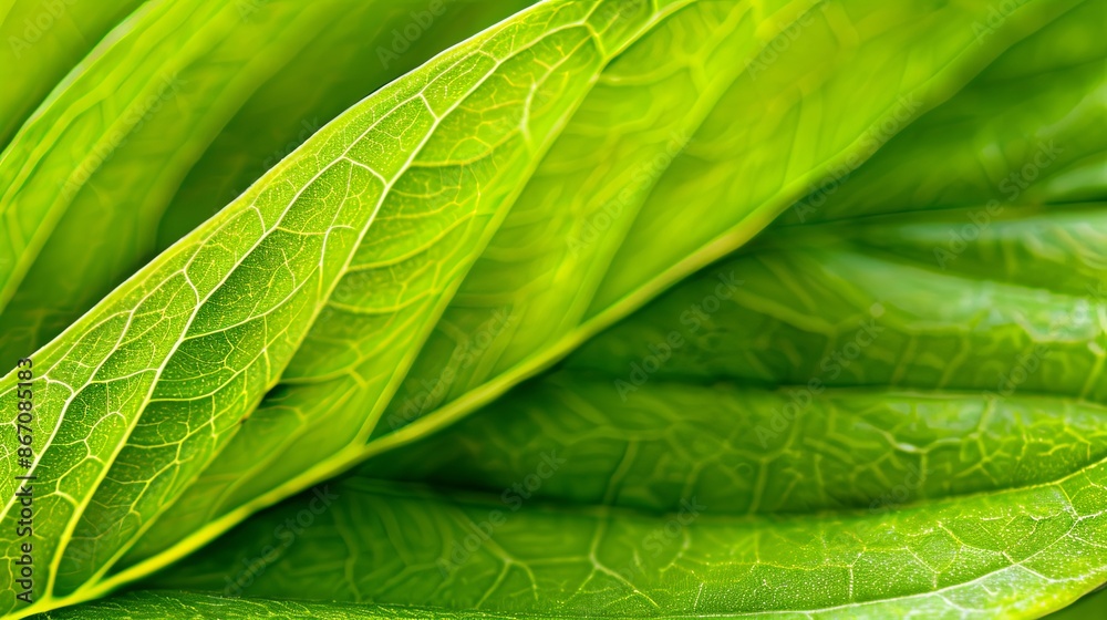 Green tropical plant close-up Green tropical plant close-up