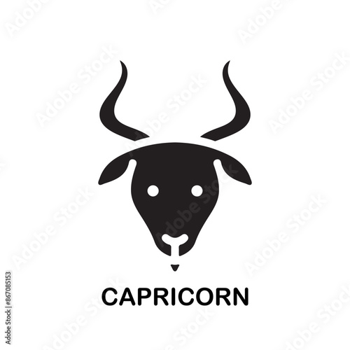 Zodiac signs. Astrological symbol, the constellation Capricorn. Twelve astrological avatars. Editable and color-changeable.