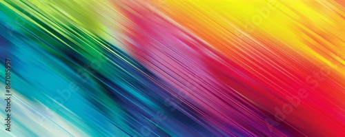 Abstract Diagonal Lines, Rainbow Colors