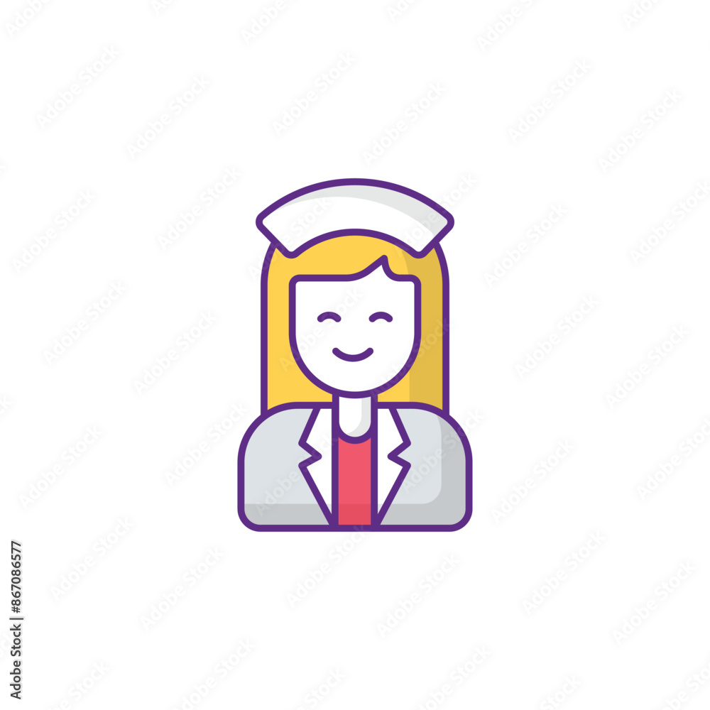 Nurse icon design with white background stock illustration Nurse icon design with white background stock illustration