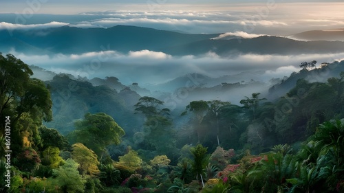 Mountains in the morning