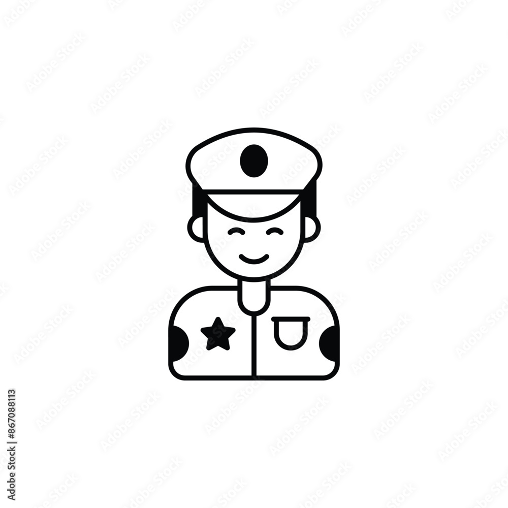 Police icon design with white background stock illustration Police icon design with white background stock illustration