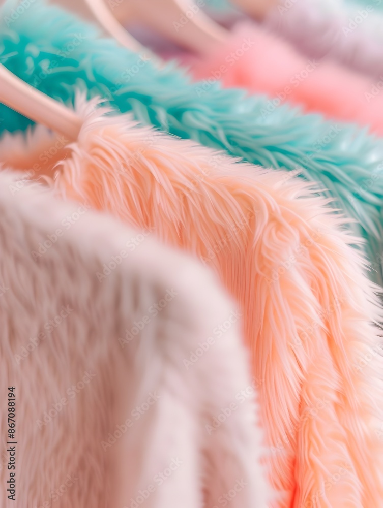 Soft and Cozy Pastel-Hued Textured Items in Boutique Setting Soft and Cozy Pastel-Hued Textured Items in Boutique Setting