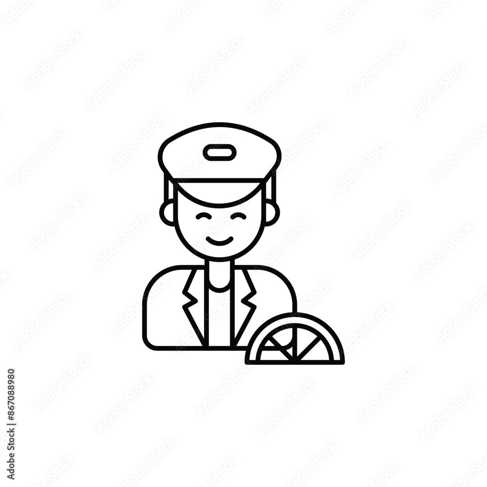 Driver icon design with white background stock illustration Driver icon design with white background stock illustration