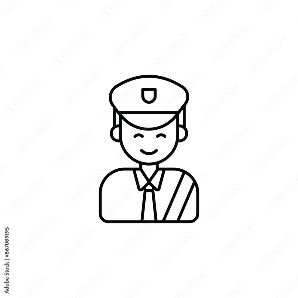 Postman icon design with white background stock illustration Postman icon design with white background stock illustration