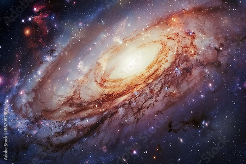 Planets and galaxy, science fiction wallpaper, beauty of deep space photo