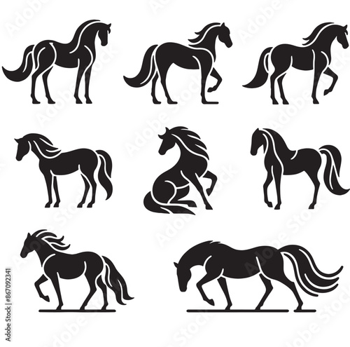 A horse silhouette vector illustration