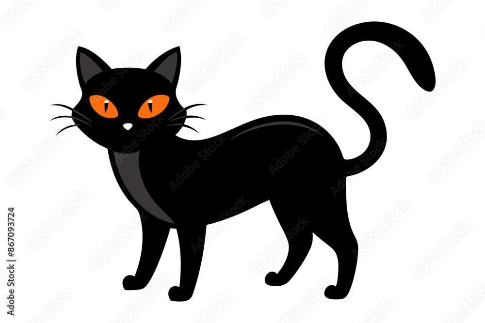 Halloween cat vector illustration, Halloween silhouette vector
Halloween cat vector illustration, Halloween silhouette vector