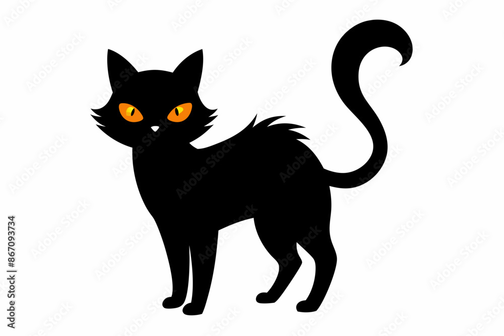 Halloween cat vector illustration, Halloween silhouette vector
Halloween cat vector illustration, Halloween silhouette vector