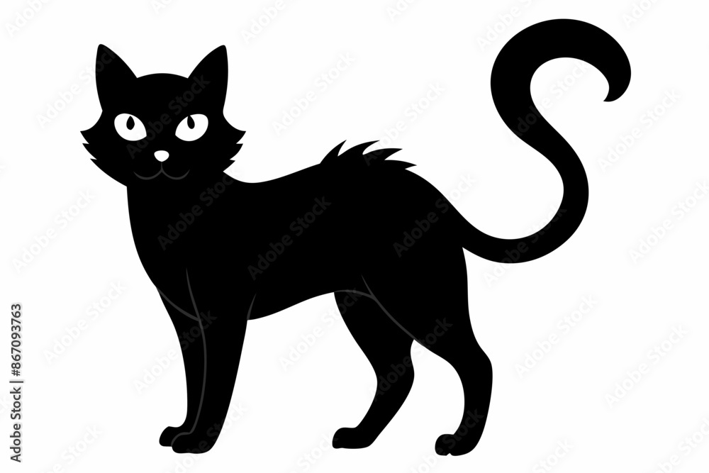 Obraz premium Halloween cat vector illustration