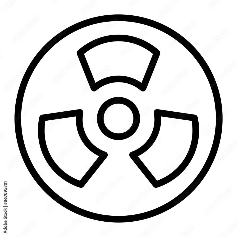Radiation Symbol Vector Line Icon Design Radiation Symbol Vector Line Icon Design