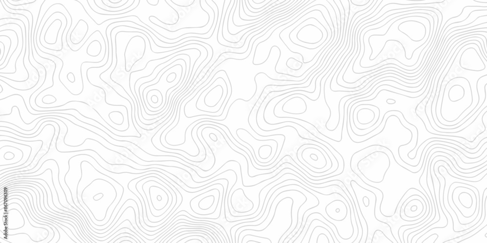 White wave line grid map and Topographic contour map lines. Seamless pattern with lines Topographic map. Geographic mountain relief diagram striped diagonal line wave carve pattern.	
 