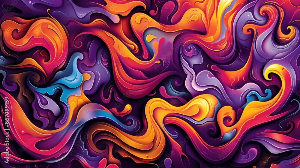 Abstract Colorful Swirling Design Abstract Colorful Swirling Design