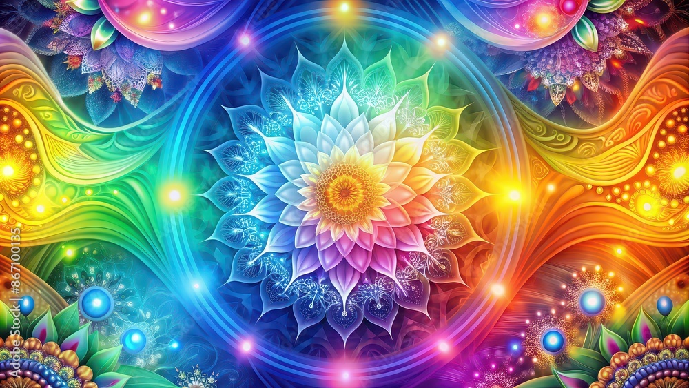 Abstract colorful background with a spiritual harmony feel, representing diversity and prosperity , harmony Abstract colorful background with a spiritual harmony feel, representing diversity and prosperity , harmony