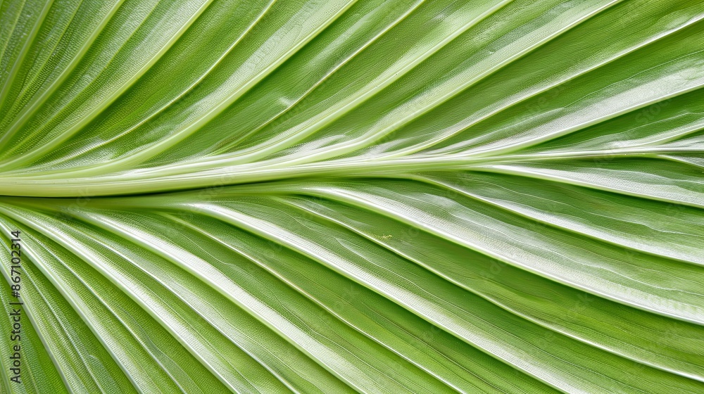 Green tropical plant close-up Green tropical plant close-up