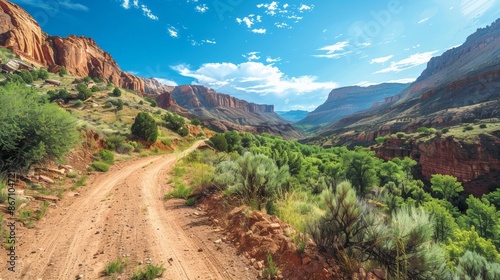 A detailed trail view of Coyote Gulch in USA