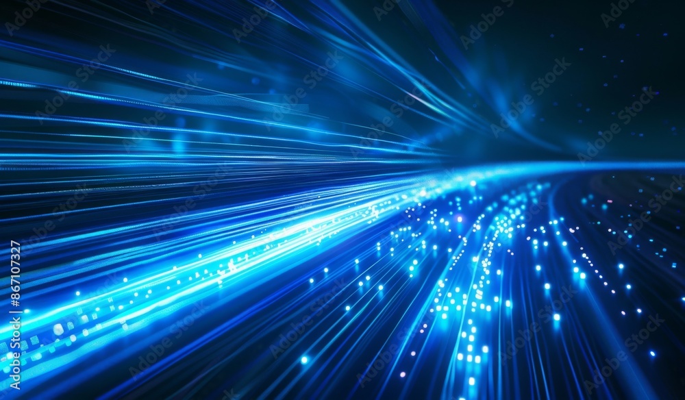 Minimalist Blue Background with Speed Lines and Light Streak, Symbolizing Fast Internet or Technology Minimalist Blue Background with Speed Lines and Light Streak, Symbolizing Fast Internet or Technology