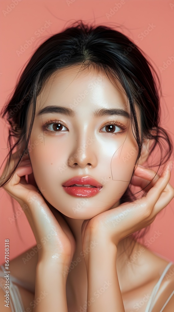 Radiant Asian Beauty with Flawless Skin and Elegant Makeup Radiant Asian Beauty with Flawless Skin and Elegant Makeup