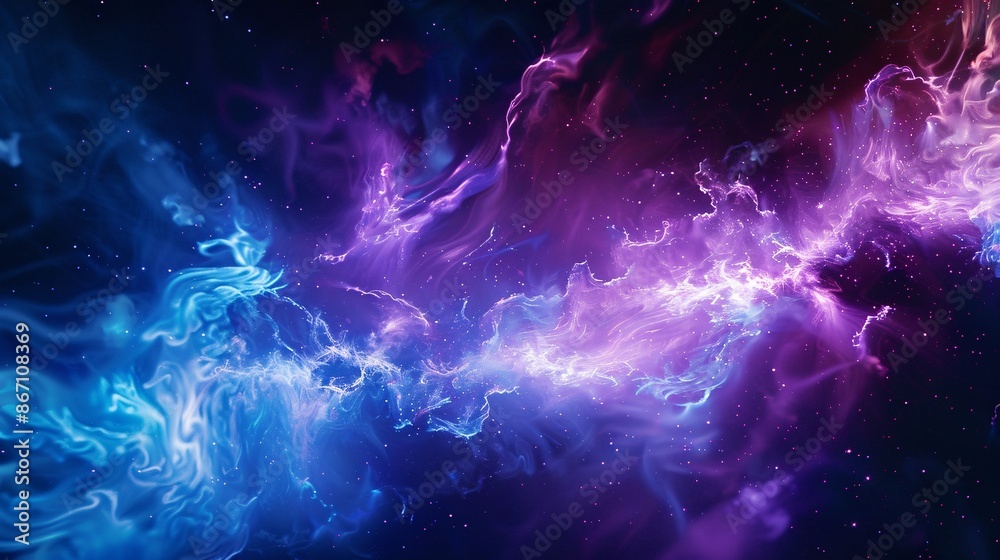 Cosmic Nebula: A Symphony of Blues and Purples Cosmic Nebula: A Symphony of Blues and Purples