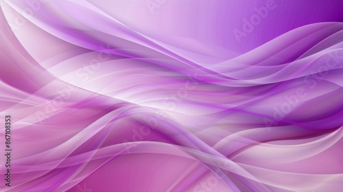 abstract background with smooth lines in purple and white colors, digitally generated image