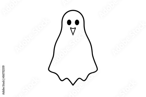 Halloween ghosts silhouette vector, Collection of Halloween ghost silhouettes	
