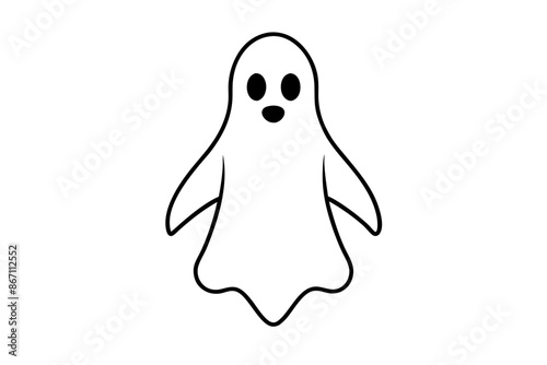 Halloween ghosts silhouette vector, Collection of Halloween ghost silhouettes	
