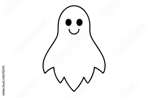 Halloween ghosts silhouette vector, Collection of Halloween ghost silhouettes	
