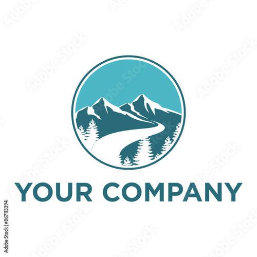 mountain illustration logo