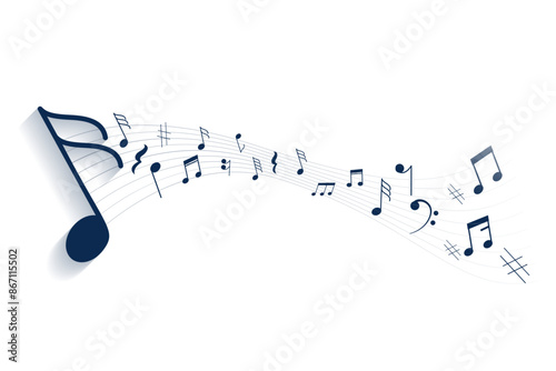 audio musical notation background for composition