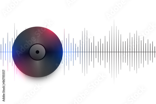 music record vinyl with audio beats for your next concert