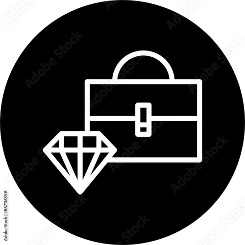 Luxury Line White Circle Black