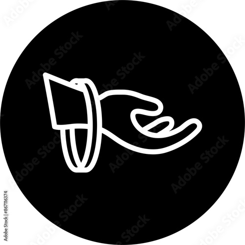 Bangal Line White Circle Black