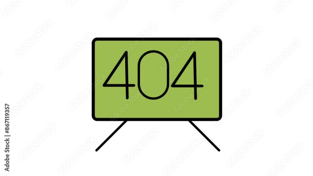 Outline Page with a 404 error icon 4k animation on White screen background. outline, page, 404 error, icon, 4k, white screen background, technology, Outline Page with a 404 error icon 4k animation on White screen background. outline, page, 404 error, icon, 4k, white screen background, technology,
