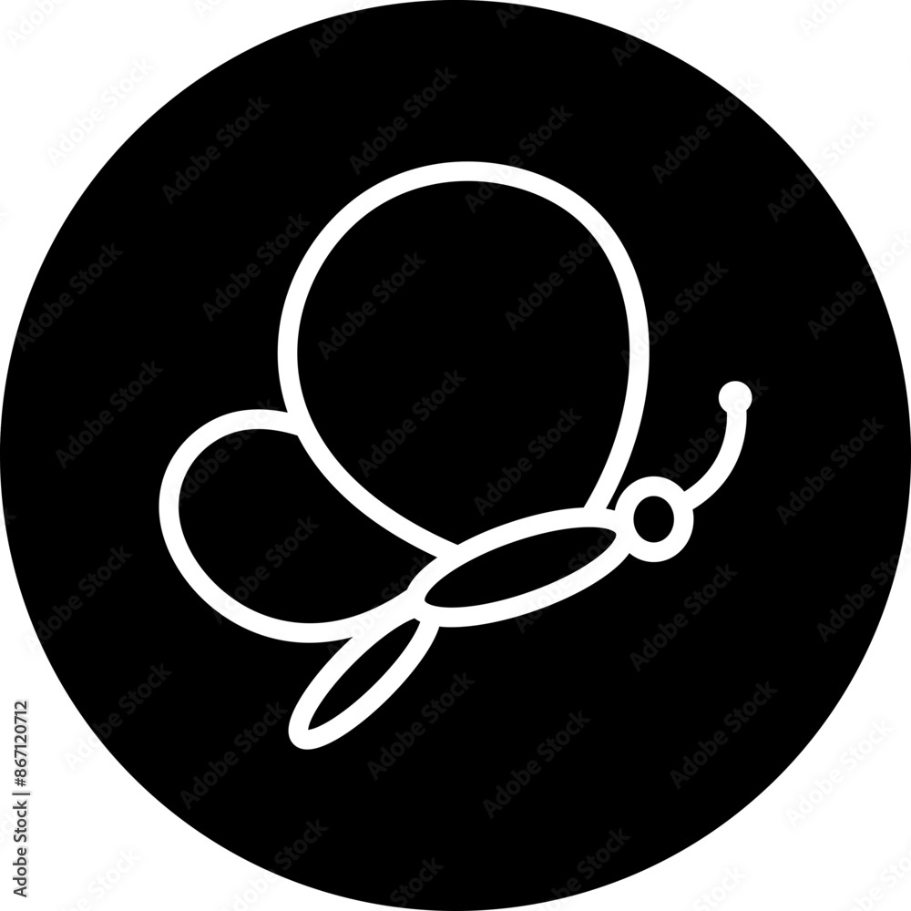 Butterfly Line White Corcle Black Butterfly Line White Corcle Black