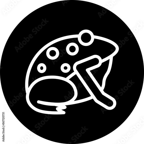 Toad Line White Corcle Black
