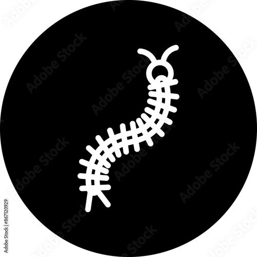 Centiipede Line White Corcle Black